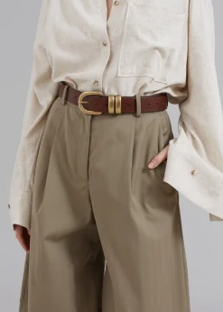 The Frankie Shop By Malene Birger Zoira Belt Dark Brown