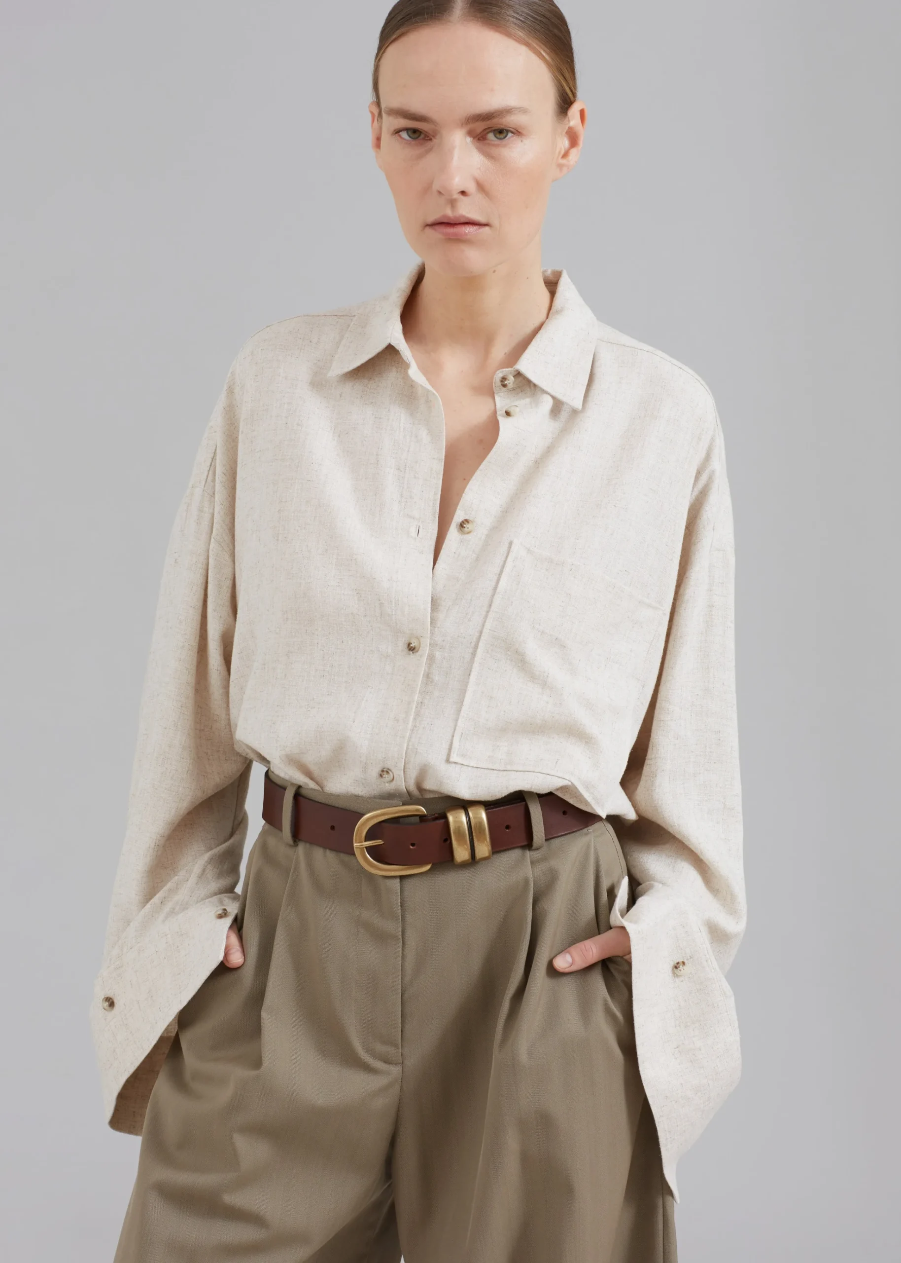 The Frankie Shop By Malene Birger Zoira Belt Dark Brown