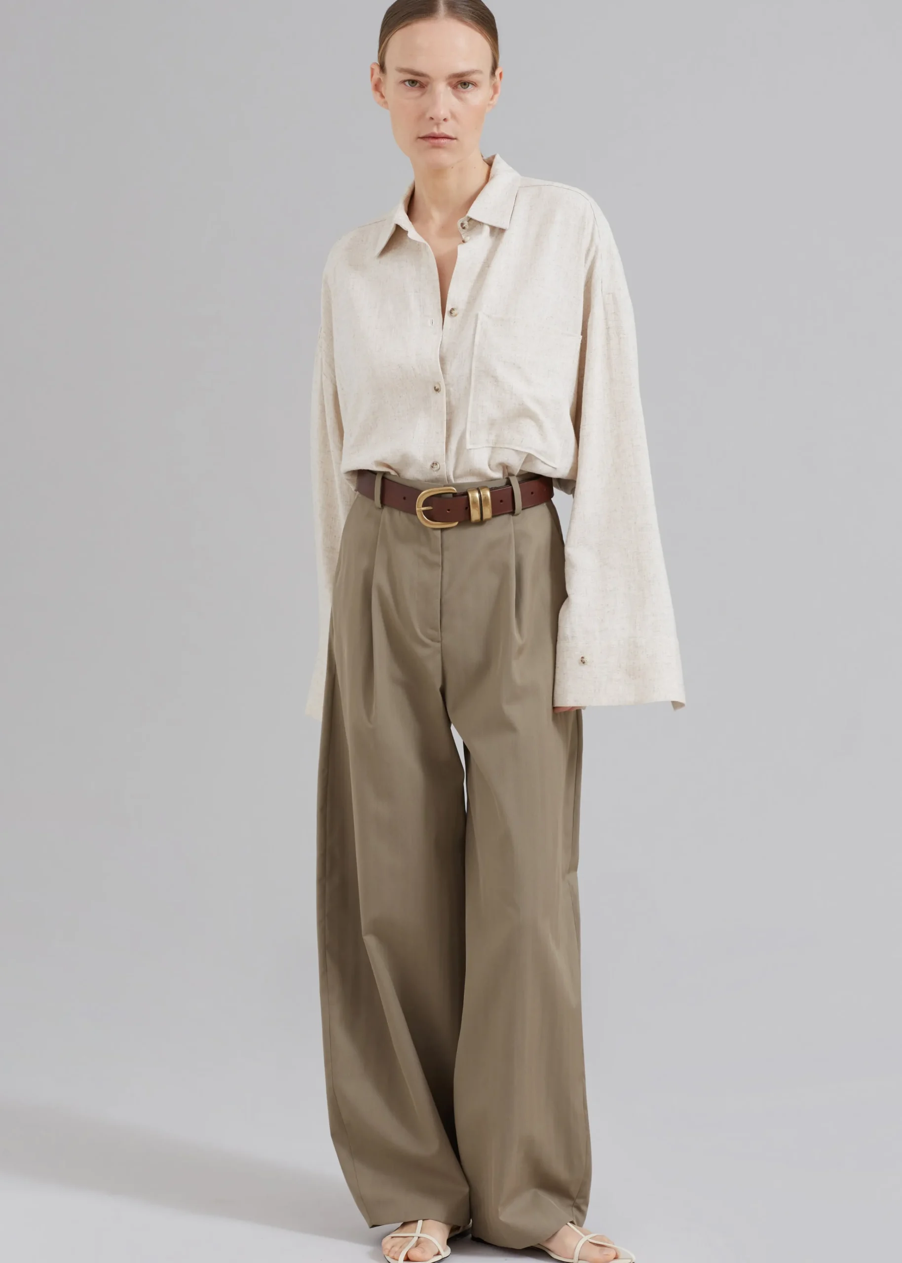 The Frankie Shop By Malene Birger Zoira Belt Dark Brown