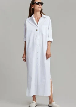 The Frankie Shop Cala Organic Cotton Shirt Dress White Sale