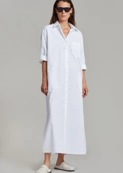 The Frankie Shop Cala Organic Cotton Shirt Dress White Sale