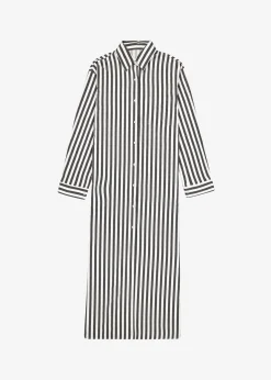 The Frankie Shop Cala Shirt Dress Black Stripe