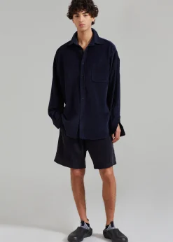 The Frankie Shop Camden Corduroy Shirt Navy Online