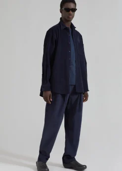 The Frankie Shop Camden Corduroy Shirt Navy Online