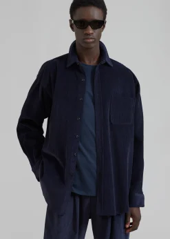 The Frankie Shop Camden Corduroy Shirt Navy Online