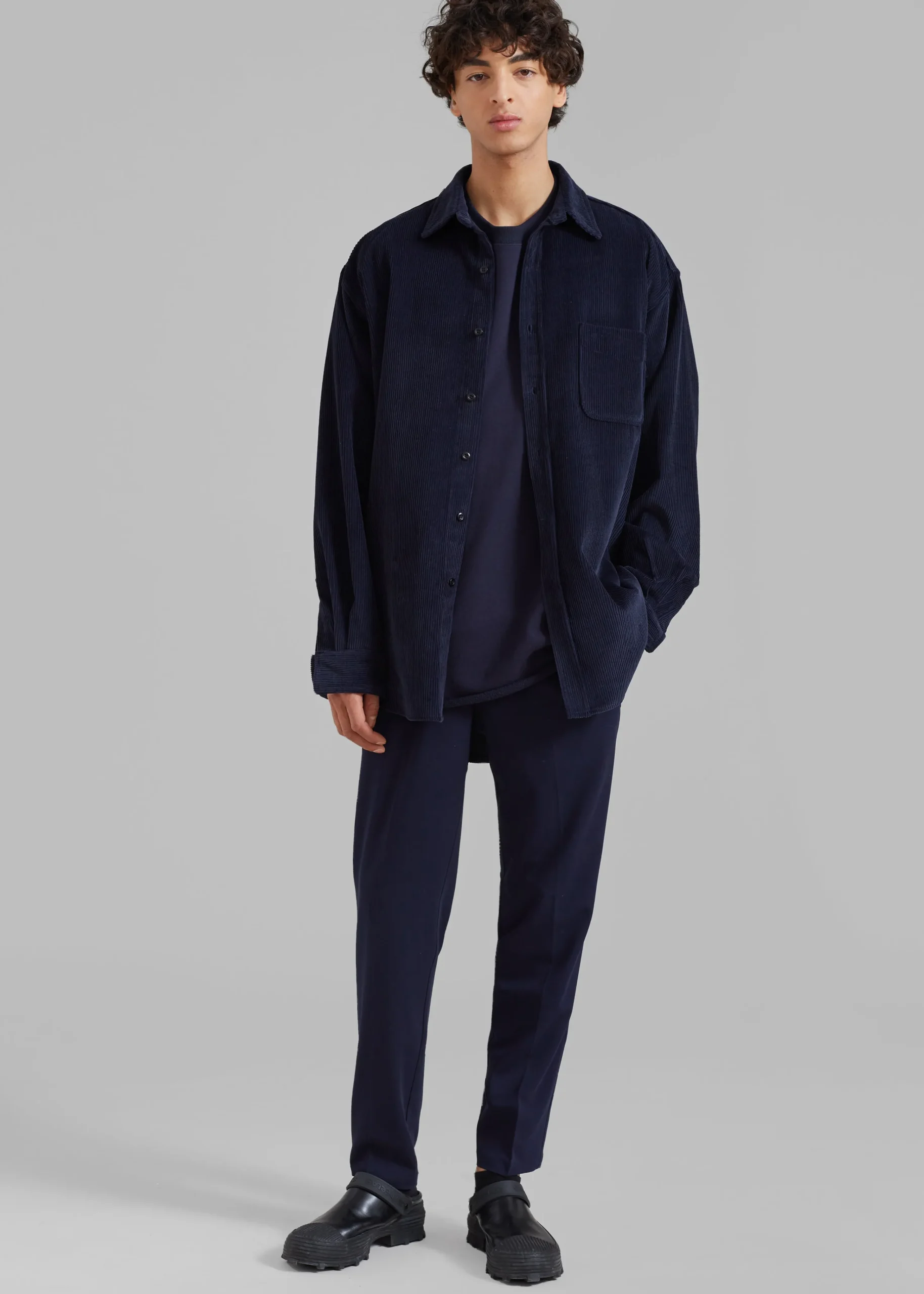 The Frankie Shop Camden Corduroy Shirt Navy Online