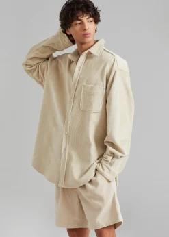 The Frankie Shop Camden Corduroy Shirt Cream Sale