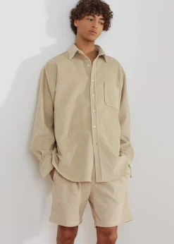The Frankie Shop Camden Corduroy Shirt Cream Sale