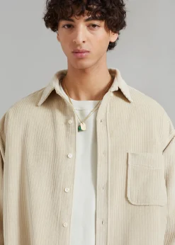 The Frankie Shop Camden Corduroy Shirt Cream Sale