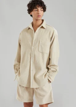 The Frankie Shop Camden Corduroy Shirt Cream Sale