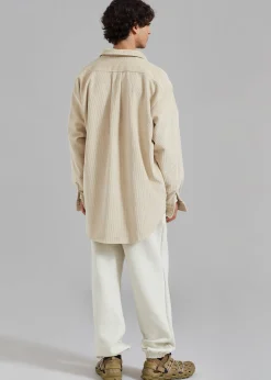 The Frankie Shop Camden Corduroy Shirt Cream Sale