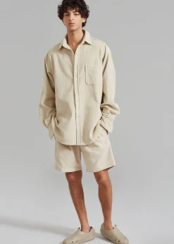 The Frankie Shop Camden Corduroy Shorts Cream Clearance