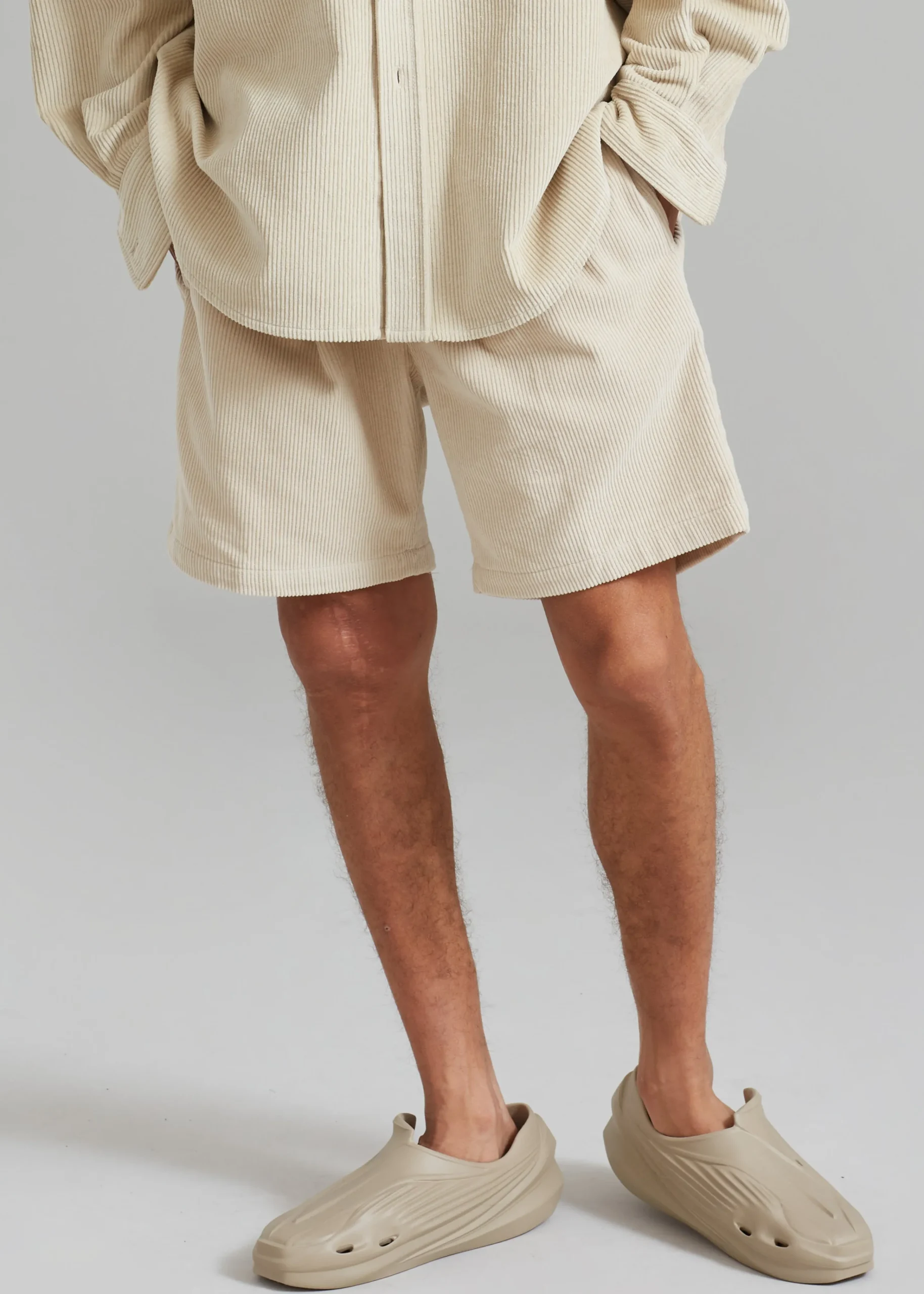 The Frankie Shop Camden Corduroy Shorts Cream Clearance