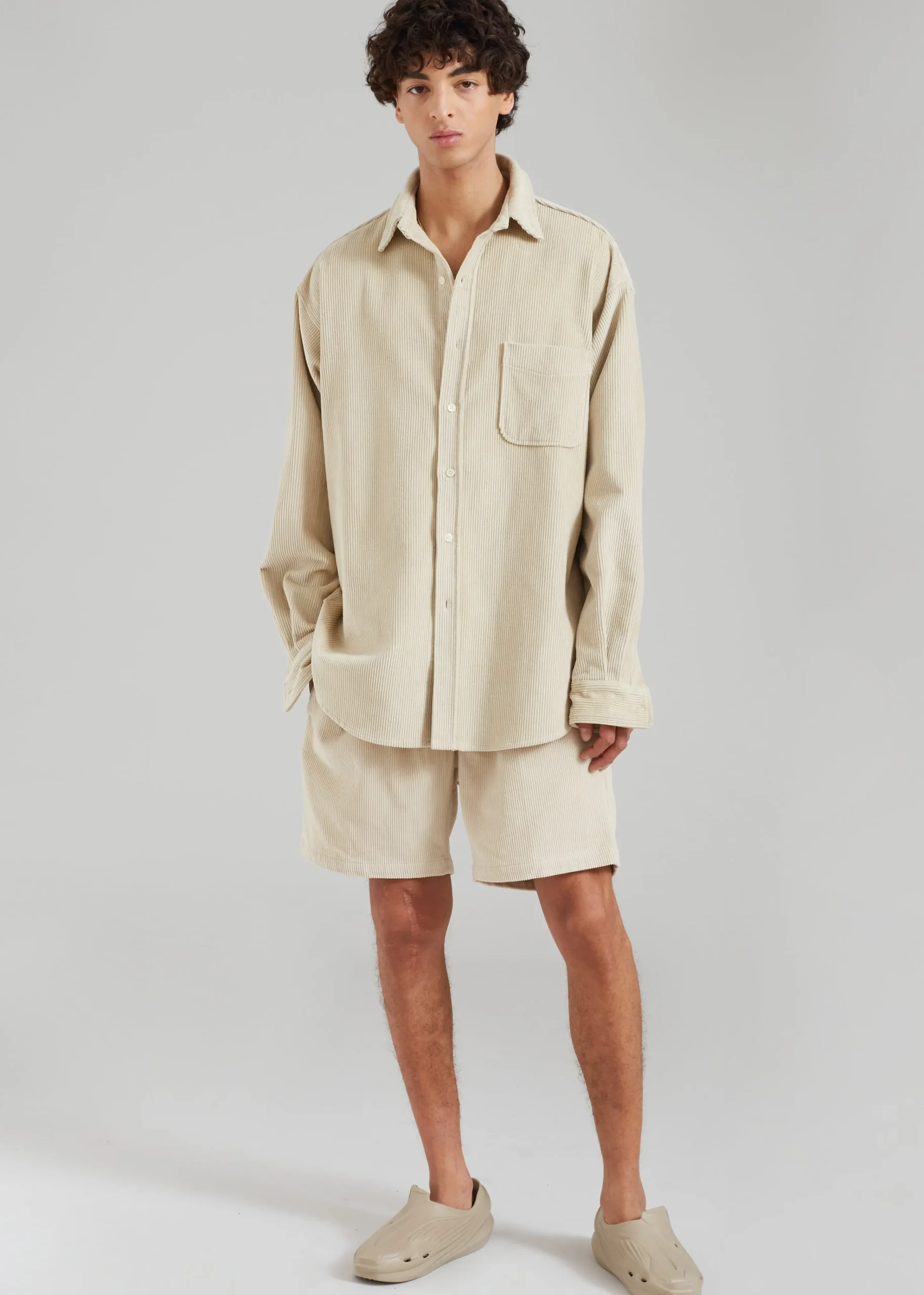 The Frankie Shop Camden Corduroy Shorts Cream Clearance