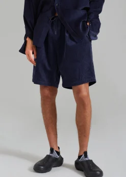 The Frankie Shop Camden Corduroy Shorts Navy Outlet