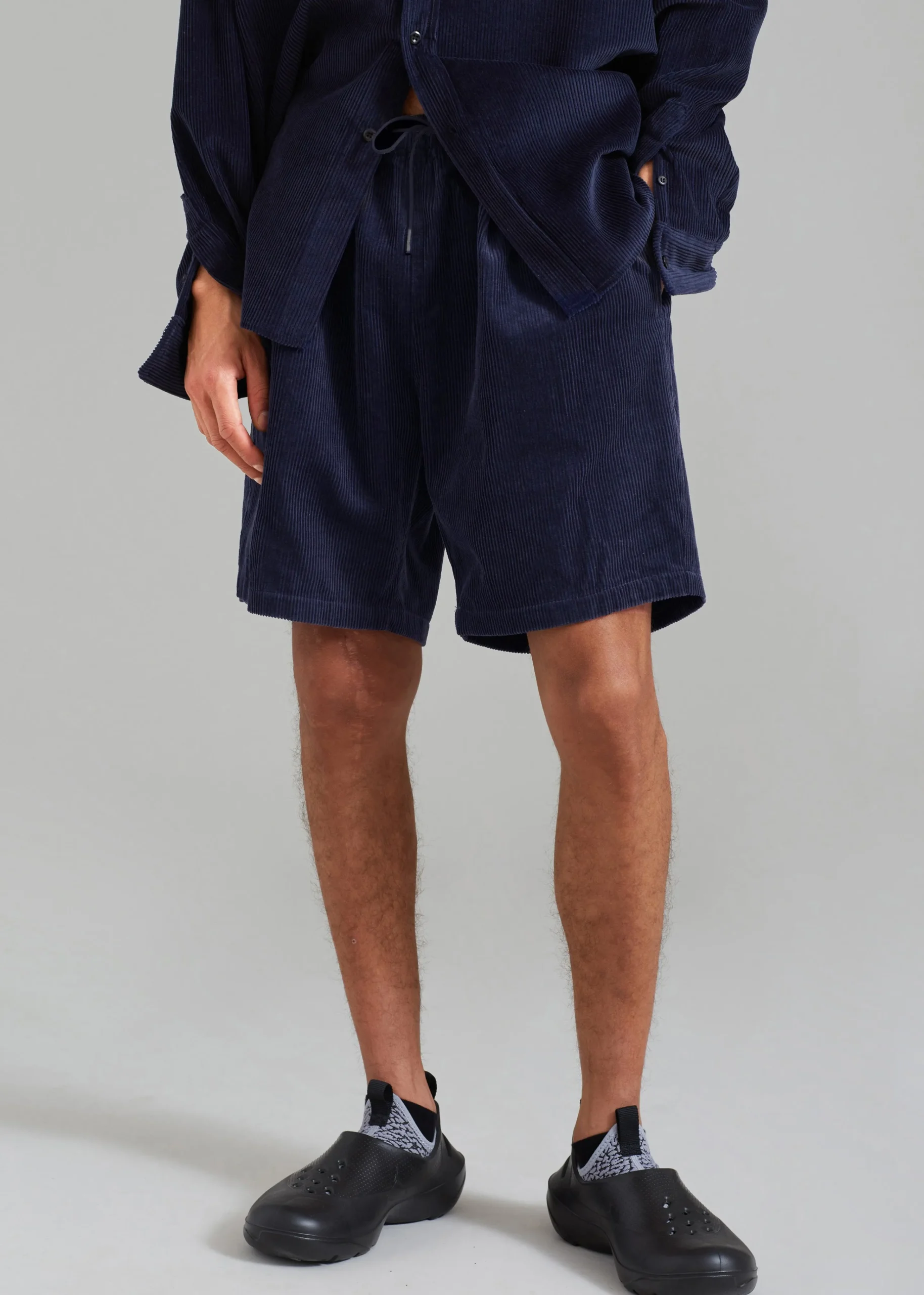 The Frankie Shop Camden Corduroy Shorts Navy Outlet