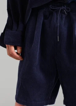 The Frankie Shop Camden Corduroy Shorts Navy Outlet