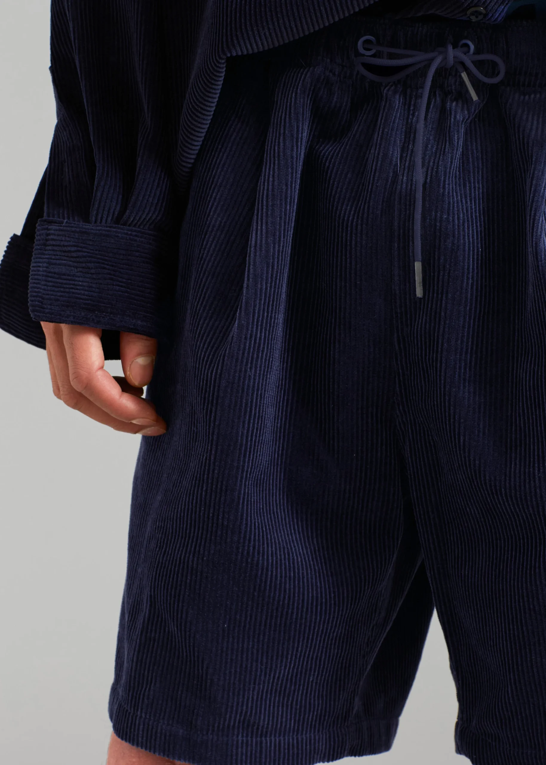 The Frankie Shop Camden Corduroy Shorts Navy Outlet