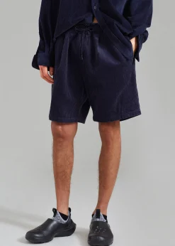 The Frankie Shop Camden Corduroy Shorts Navy Outlet