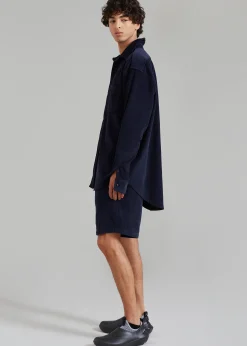 The Frankie Shop Camden Corduroy Shorts Navy Outlet