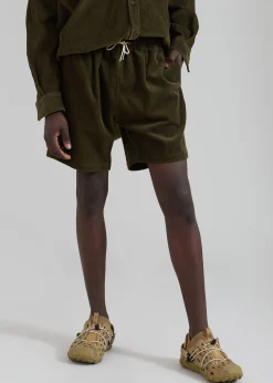The Frankie Shop Camden Corduroy Shorts Olive Sale