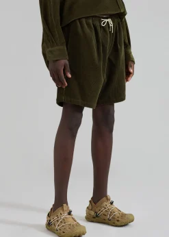 The Frankie Shop Camden Corduroy Shorts Olive Sale