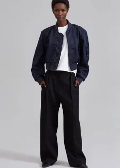 The Frankie Shop Cardiff Padded Bomber Navy