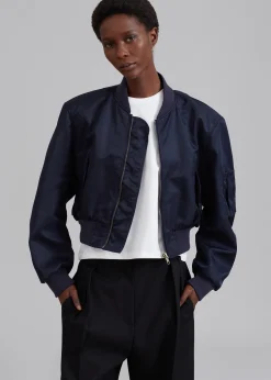 The Frankie Shop Cardiff Padded Bomber Navy