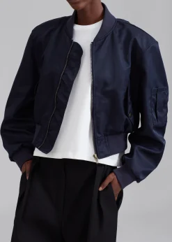 The Frankie Shop Cardiff Padded Bomber Navy