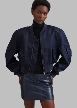 The Frankie Shop Cardiff Padded Bomber Navy