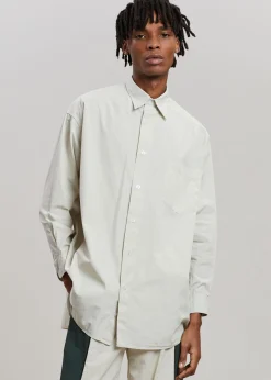 The Frankie Shop Chadwick Shirt Light Grey New