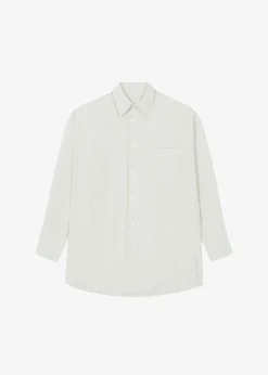 The Frankie Shop Chadwick Shirt Light Grey New