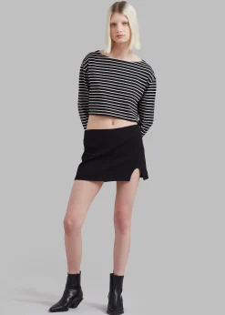 The Frankie Shop Chester Mini Slit Skirt Black Best