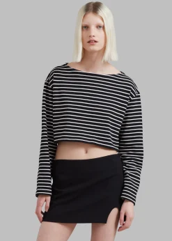 The Frankie Shop Chester Mini Slit Skirt Black Best
