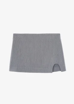 The Frankie Shop Chester Mini Slit Skirt Grey New