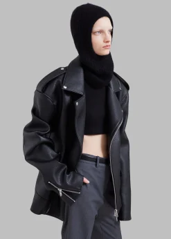 The Frankie Shop Chicago Oversized Perfecto Jacket Black Discount