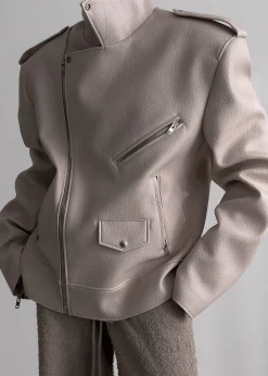 The Frankie Shop Chicago Oversized Perfecto Jacket Cream Sale