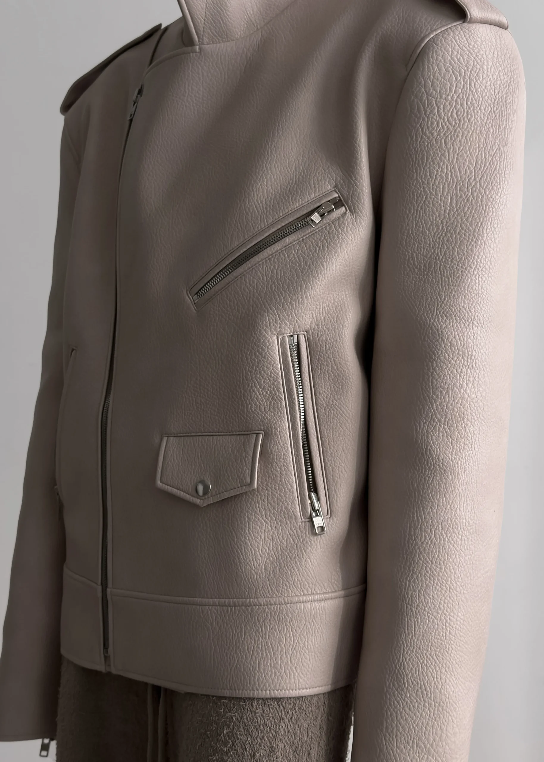 The Frankie Shop Chicago Oversized Perfecto Jacket Cream Sale