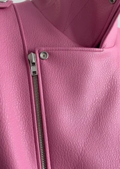 The Frankie Shop Chicago Oversized Perfecto Jacket Pink Clearance