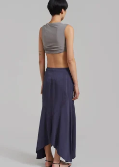 The Frankie Shop Christopher Esber Gesine Twisted Crop Concrete