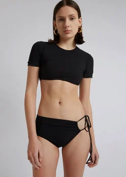The Frankie Shop Christopher Esber Ruched Side Tie Brief Black Clearance