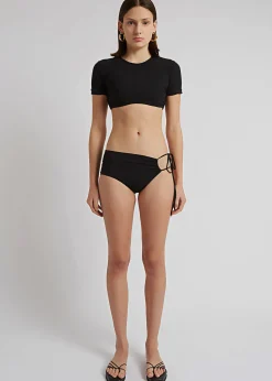 The Frankie Shop Christopher Esber Ruched Side Tie Brief Black Clearance