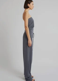 The Frankie Shop Christopher Esber Tie Waist Pant Charcoal Clearance