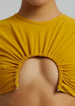 The Frankie Shop Christopher Esber U Prong Tee Mustard Best
