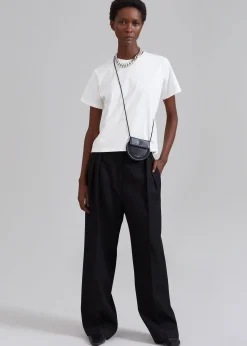 The Frankie Shop Cian Pintuck Trousers Black