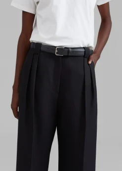 The Frankie Shop Cian Pintuck Trousers Black