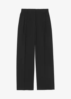 The Frankie Shop Cian Pintuck Trousers Black
