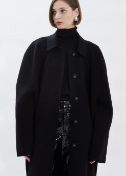 The Frankie Shop Clara Box Sleeve Coat Black Outlet