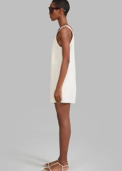 The Frankie Shop Claris Twill Romper Cream Outlet