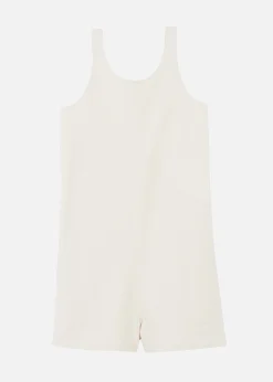 The Frankie Shop Claris Twill Romper Cream Outlet